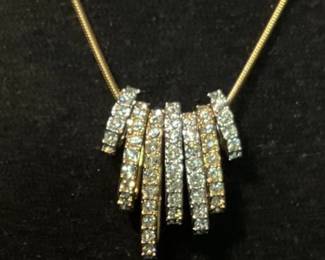 Swarovski Two Tone Dance Reversible Necklace, Coro Earrings S925 Ring