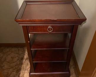 End table with shelves