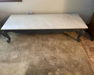 Solid marble vintage painted table