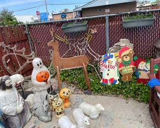 Vintage Blow Molds & Christmas Signage