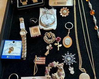 Costume jewelry Marshall Fields And swank Cufflinks, broaches and more