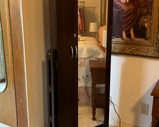 UNIQUE FREE STANDING JEWELRY ARMOIRE CABINET 