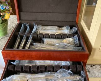 Grand Baroque Sterling 49 pieces. Never unwrapped 