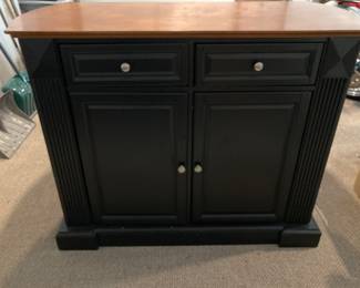 Crosley island cabinet with flip up counter for stools