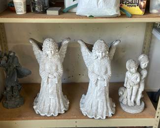 Concrete lawn statues / planters 