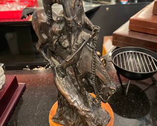 Bronze color horse statue 