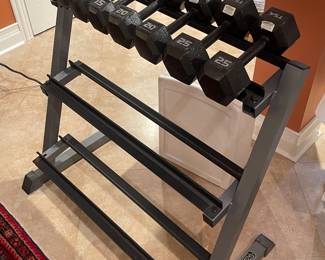 Weights and rack 