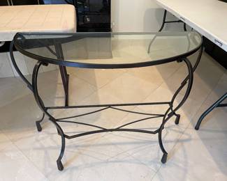 Glass top sofa table