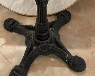 Iron leg bar height table 