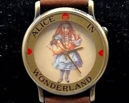  05 Alice And Wonderland Watch With Leather Watchband