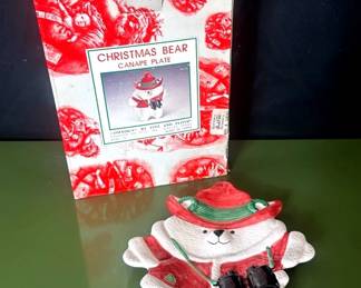 Christmas Bear Canape Plate 
