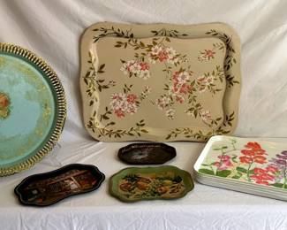 Collection Of Vintage Trays 