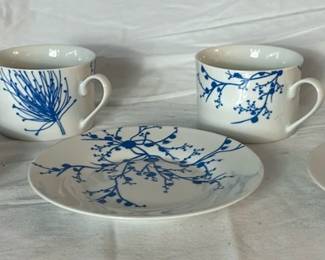 Coffee Cups with Matching Plates 