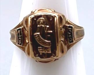 1953 Class Ring Balfour, 10k Gold, Size 8, 