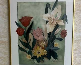 Framed Floral Print By Jan Peterson