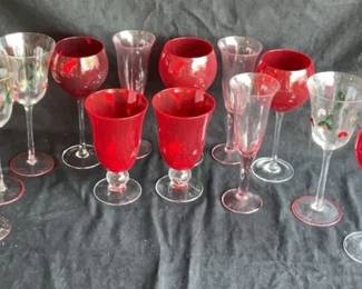 Decorative Christmas glassware