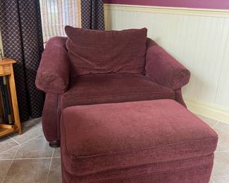 Oversized Chair & ottoman $200

Chair 55” x 40”Deep
Ottoman 39” x 26” x 21”H 
