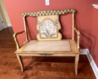 Bench $250
(42” x 23” x 40”H in back / 19”H to seat)
