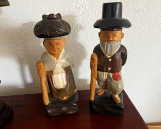 Carved wooden figurines
