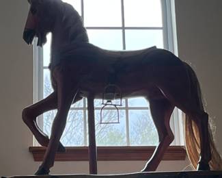 Antique Wooden Rocking Horse