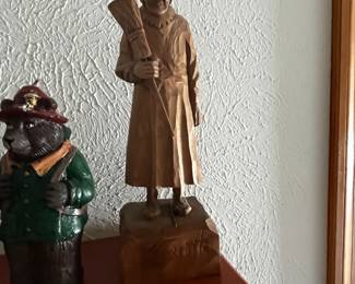 Gaston Turcotte Signed Wood Carved Sculpture 