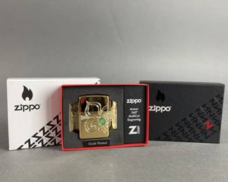 Lot 72 | Zippo Gold Plated Fleur-De-Lis Lighter