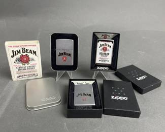 Lot 17 | Jim Beam Zippo Lighters w/Boxes
