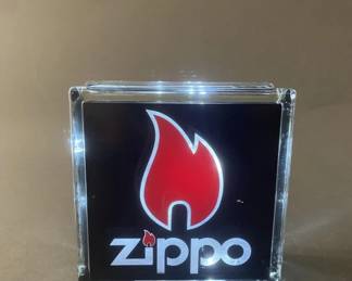 Lot 36 | Zippo Glass Block Light