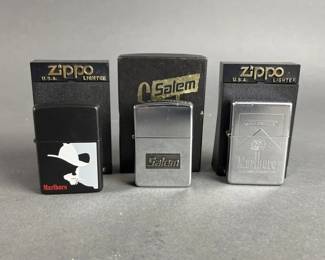 Lot 430 | Vintage 90s Zippo Marlboro & Salem Lighters