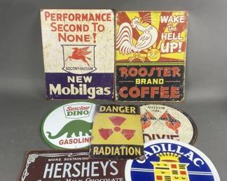 Lot 202 | Mobilgas Tin Sign & More