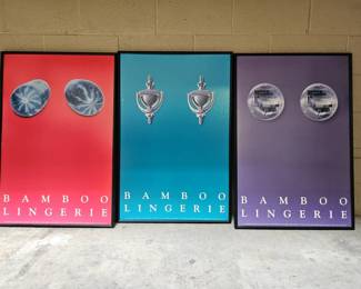 Lot 377 | 3 Vintage Bamboo Lingerie Framed Posters