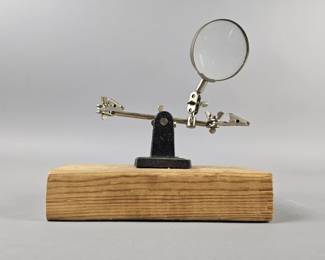Lot 368 | Vintage Third Hand Tool w/ Magnifying Glass
