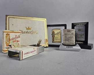 Lot 480 | Vintage Chesterfield Zippo Lighters & More!