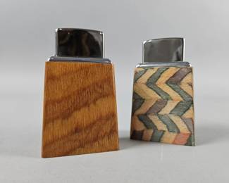 Lot 87 | Vintage Zippo Roseart Marblewood Table Lighters