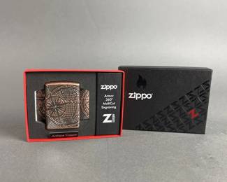 Lot 68 | Zippo World Map Antique Copper Lighter