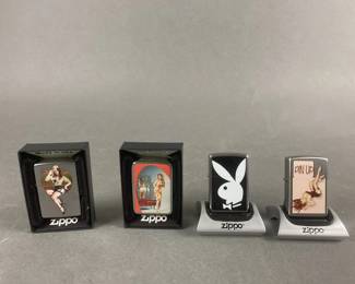 Lot 479 | Pin Up Girl Zippo Lighters & More