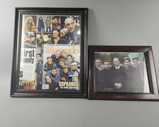 Lot 596 | Vintage Framed Soprano Clippings & Artwork