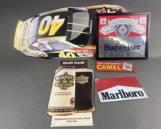 Lot 309 | Budweiser Mirror Sign, Coors, Marlboro & More