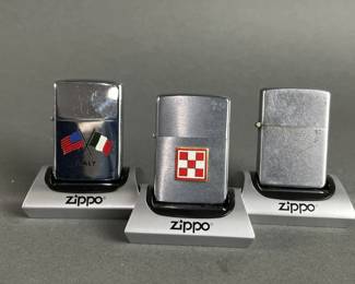Lot 421 | 3 Vintage Zippo Lighters