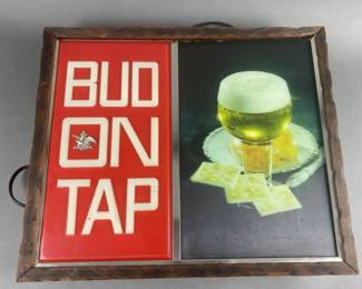 Lot 232 | Vintage 3D Bud On Top Light Up Sign