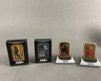 Lot 496 | 3 Zippo Lighters & 1 Case
