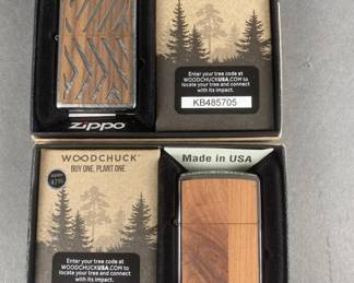 Lot 501 | 2 Woodchuck Zippo Lighters