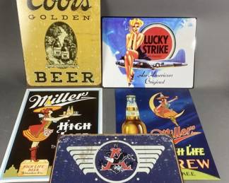 Lot 206 | Budweiser, Coors & More Tin Signs