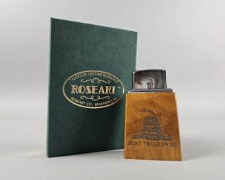 Lot 74 | Zippo Roseart Don't Tread On Me Table Lighter