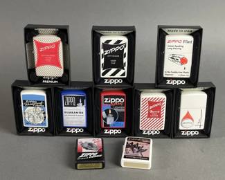 Lot 399 | 10 Vintage Logo Zippo Lighters
