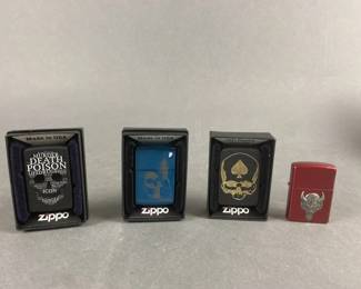Lot 497 | Zippo Scull Design & More