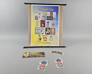 Lot 609 | Zippo Zen Lighter Club Poster & Stickers