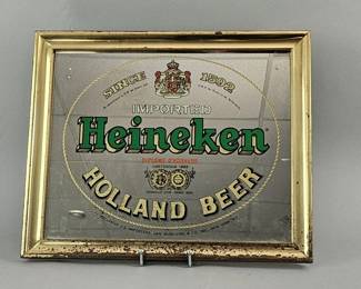 Lot 325 | Vintage Heineken Beer Sign Mirror