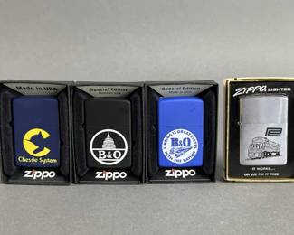 Lot 432 | Railroad Branded Zippo Lighters