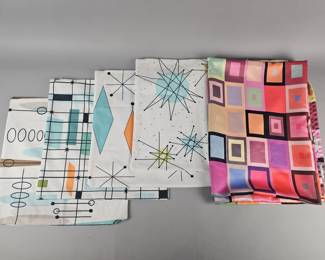 Lot 594 | Retro Design Pillowcases & Fabric